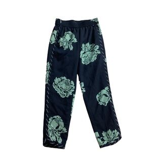 J Crew Reece Pant in Graphic Peony Size 00 Navy